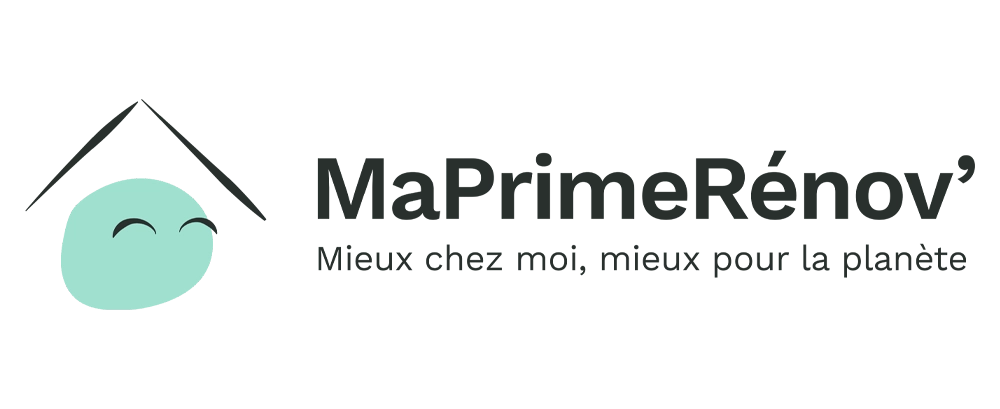 Logo de MaPrimeRénov, aide financière pour pompe à chaleur